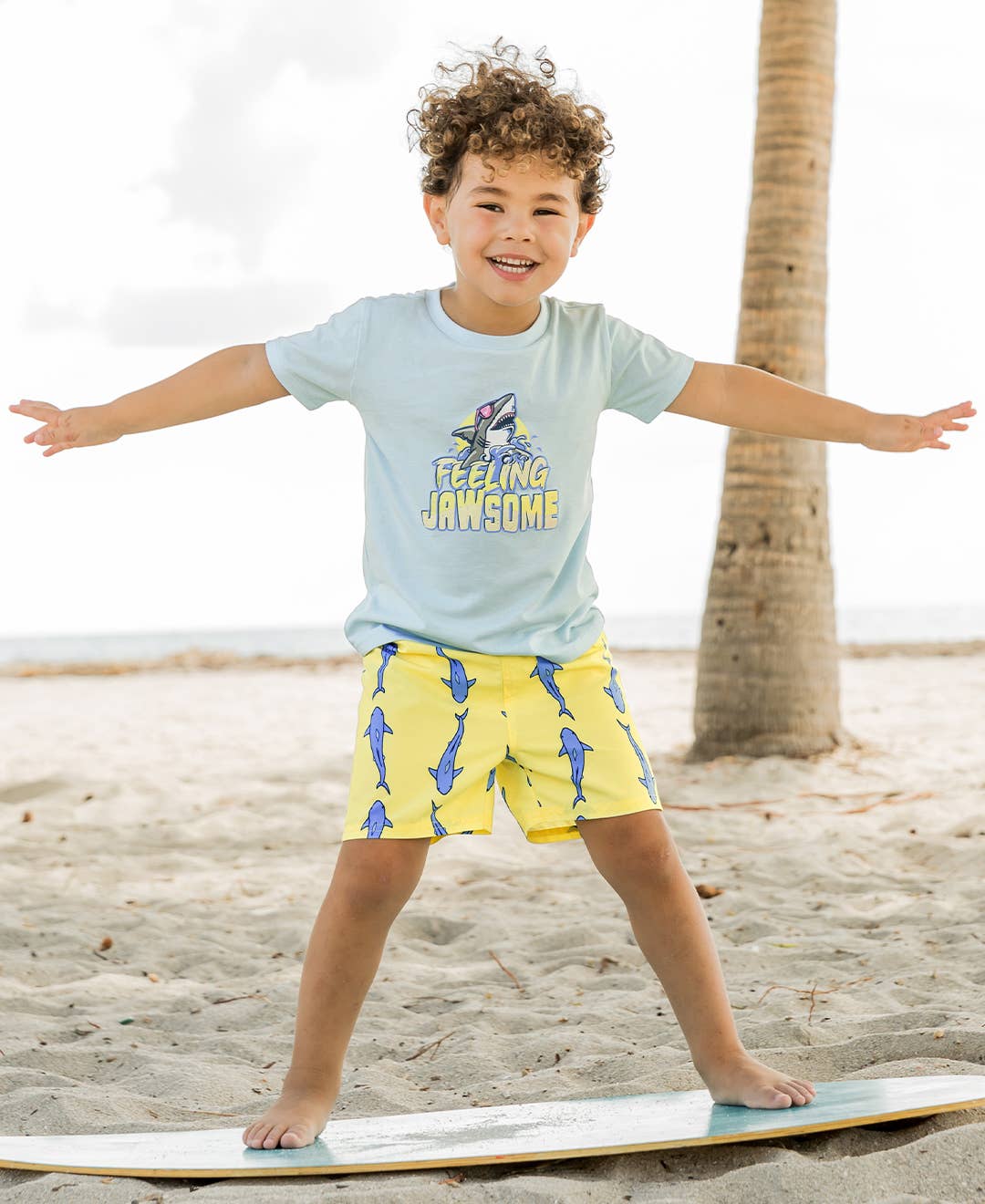 BOYS JAWSOME SHARK SWIM TRUNKS