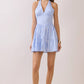 BLUE SKIES HALTER DRESS
