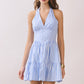 BLUE SKIES HALTER DRESS