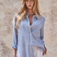 COASTAL STRIPED BUTTON DOWN