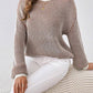 BALLOON SLEEVE RIBBED KNIT SWEATER
