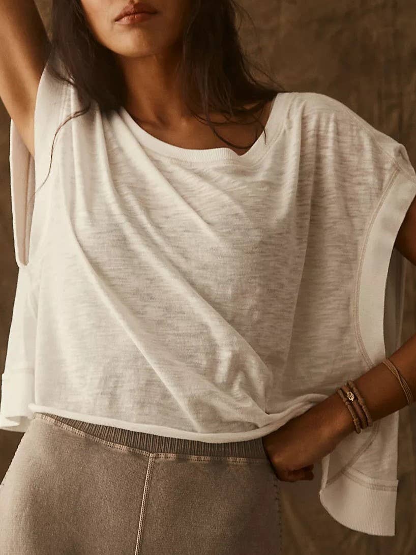 CUTOUT BACK SHORT SLEEVE TOP