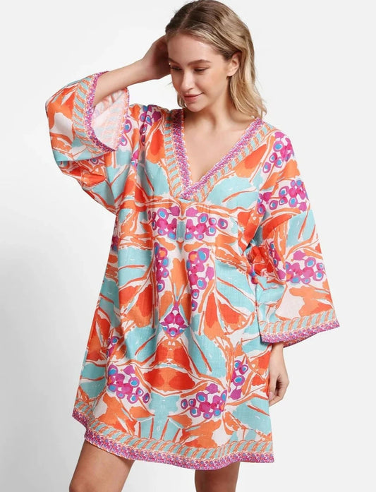 EVERLY FLORAL COVER UP DRESS