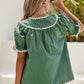 RIC RAC PUFF SLEEVE TOP