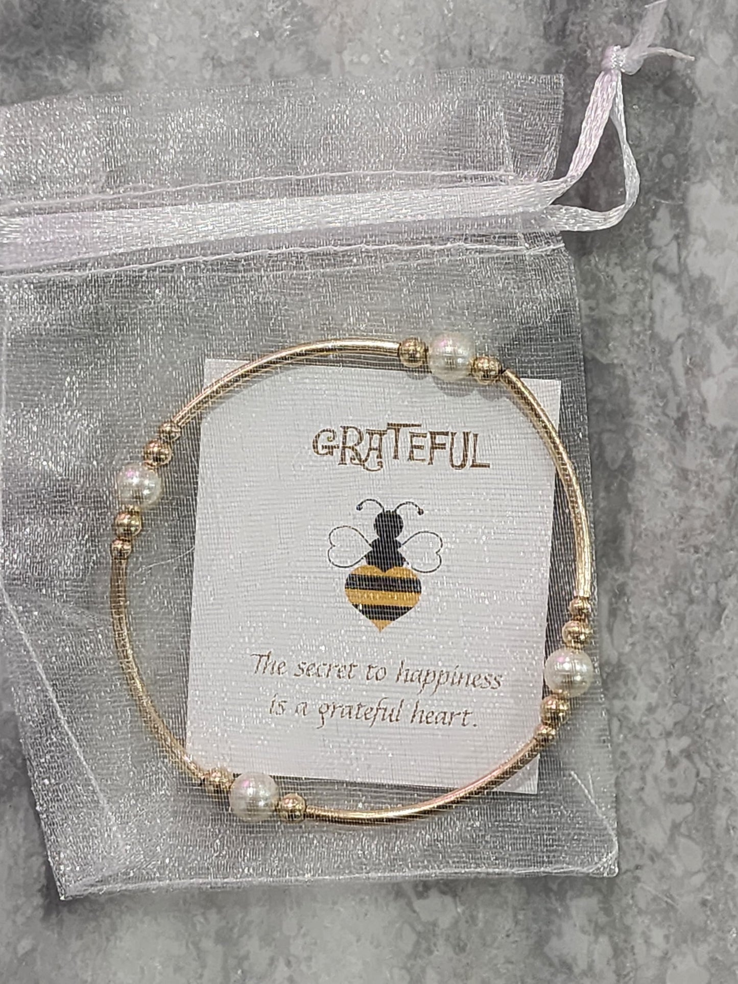 BEE GRATEFUL GRATITUDE BRACELETS