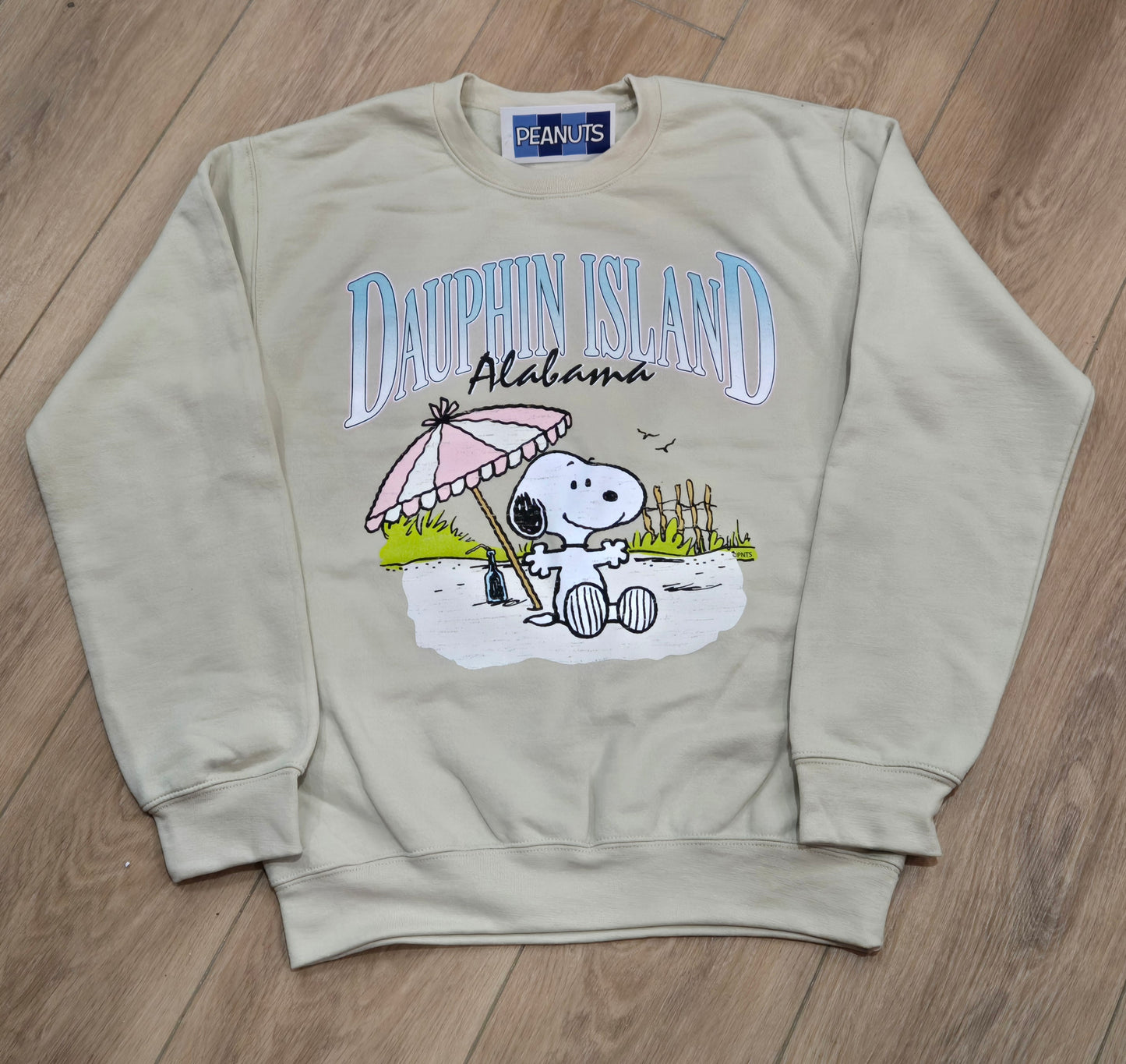 SNOOPY PANORAMA BEACH CREW NECK SWEATSHIRT