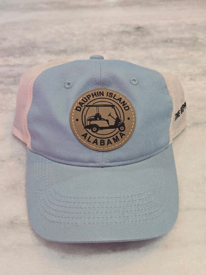 GOLF CART LEATHER PATCH HAT