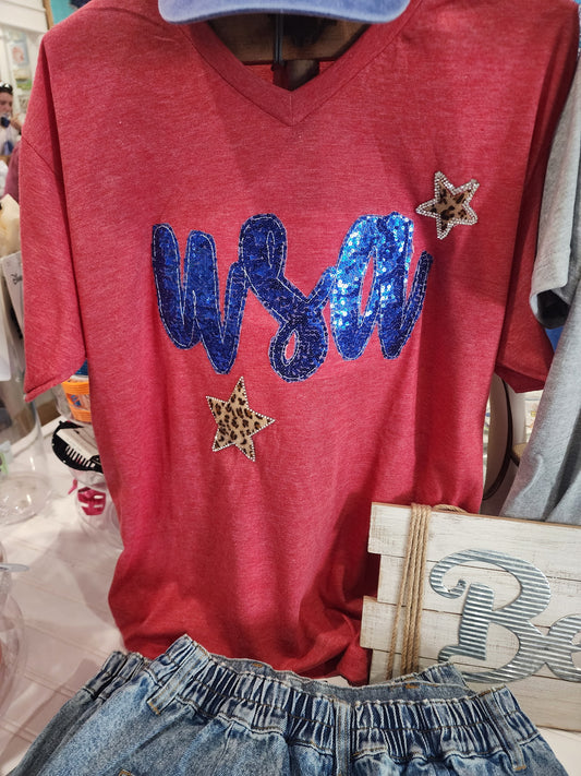 USA SCRIPT LEOPARD STARS