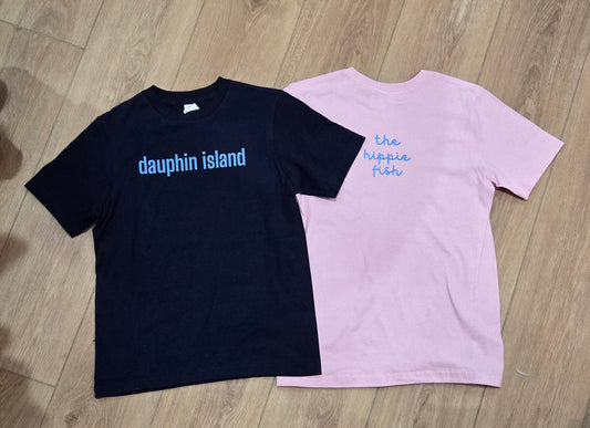 YOUTH DAUPHIN ISLAND BLOCK PRINT T-SHIRT