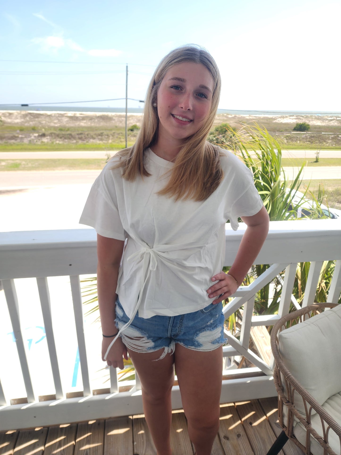 FRONT TIE TEE