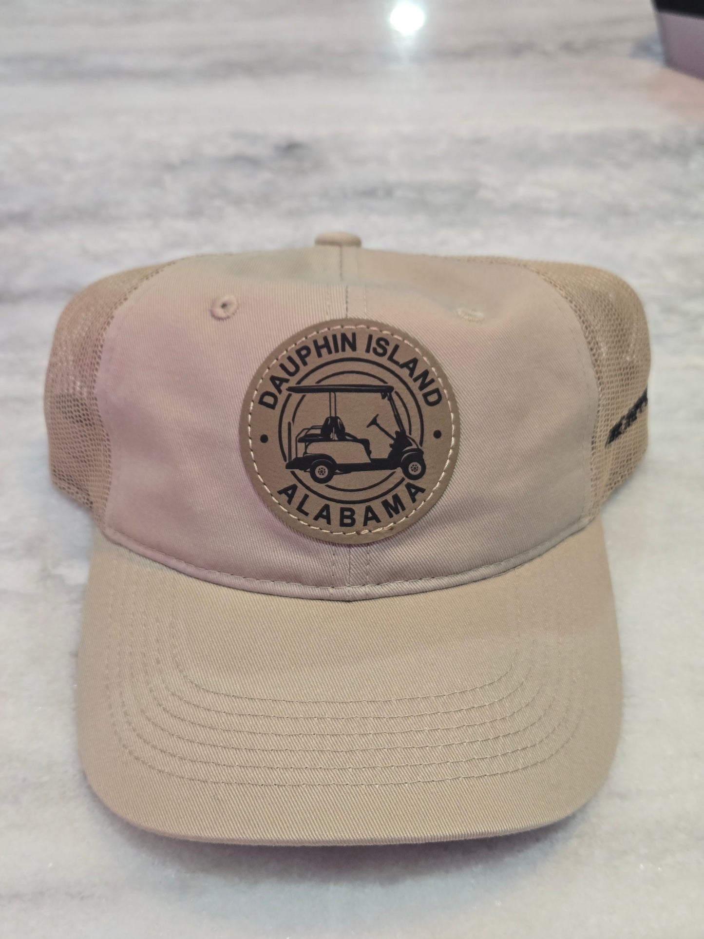 GOLF CART LEATHER PATCH HAT