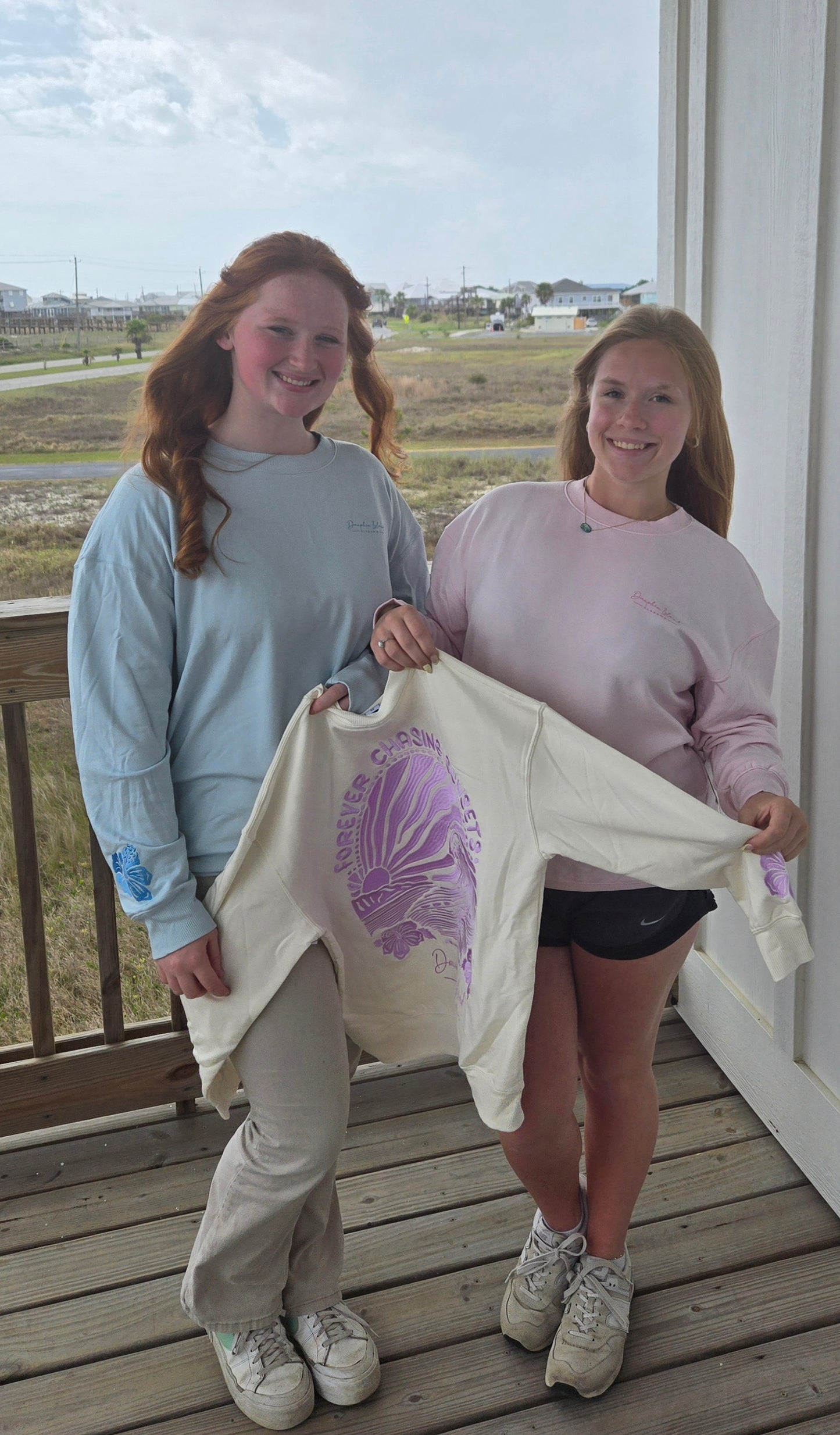 COASTAL EMBROIDERY SWEATSHIRTS