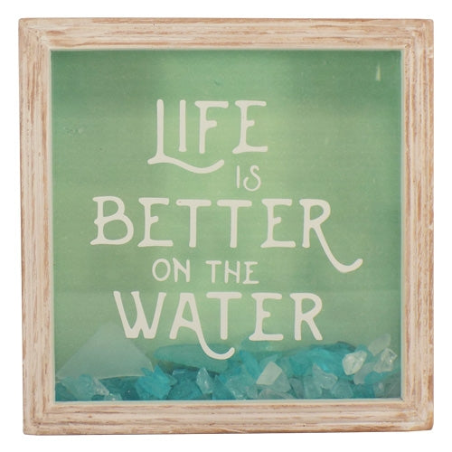 SEAGLASS BOX "LIFE IS BETTER ON THE WATER"