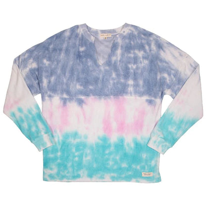 TIE DYE TERRY CLOTH PULLOVER