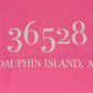 DAUPHIN ISLAND ZIP CODE SS T-SHIRT