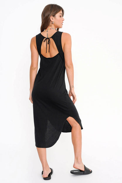 COOL AND CLEAN OPEN BACK TANK DRESS