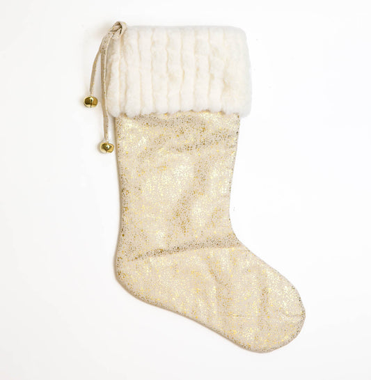 THE HOLIDAY STANDARD  GLIMMER  JINGLE FUR STOCKINGS