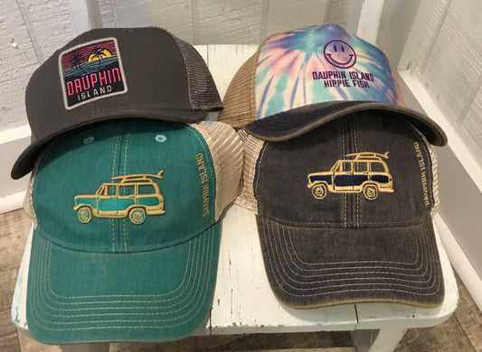 Fish Hippie Trucker Hat - Graphite