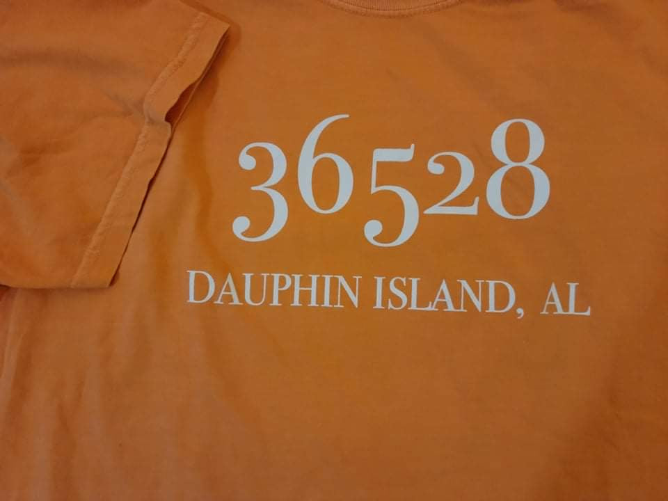 DAUPHIN ISLAND ZIP CODE SS T-SHIRT