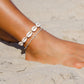SEAGLASS AND SMALL BEAD ANKLETS