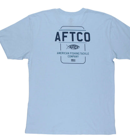 AFTCO Men's Marble Eyes SS T-Shirt - Charcoal Heather - XL