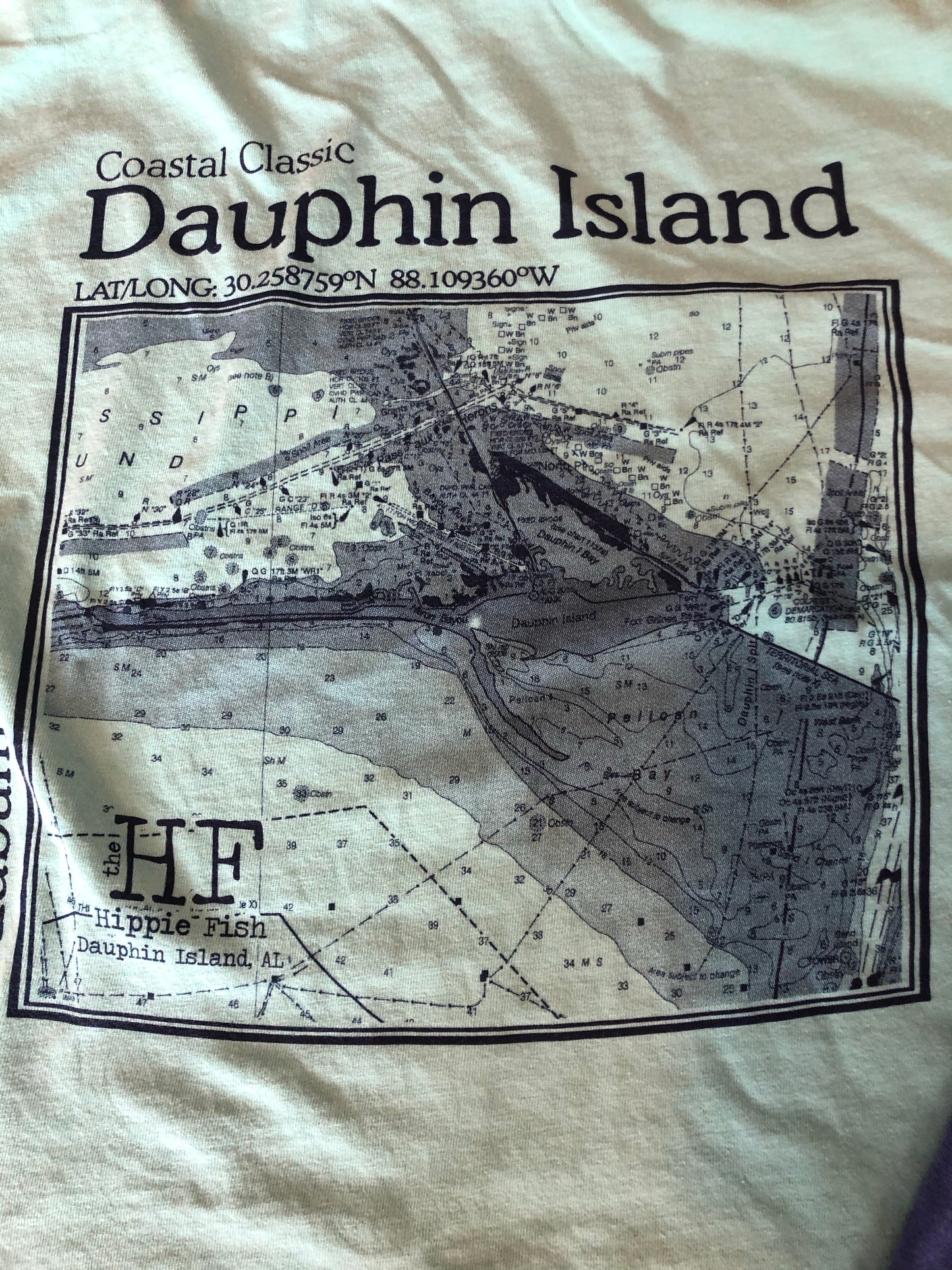 DAUPHIN ISLAND MAP SHIRT SHORT SLEEVE