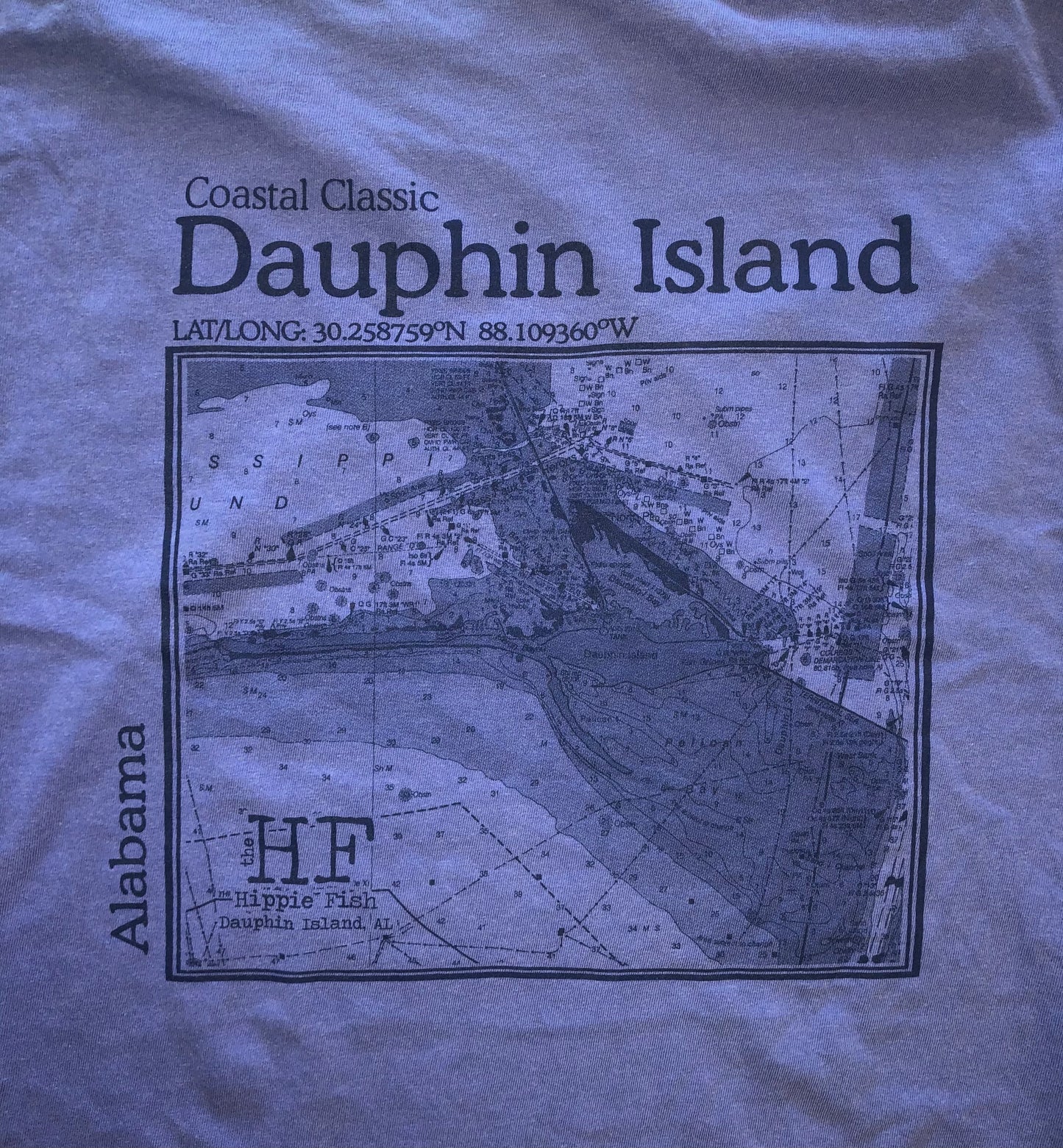 DAUPHIN ISLAND MAP SHIRT SHORT SLEEVE