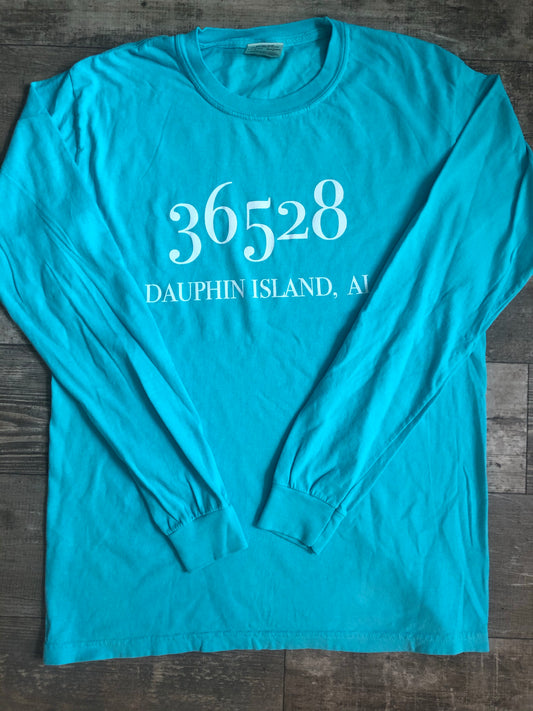 DAUPHIN ISLAND ZIP CODE T-SHIRT LS